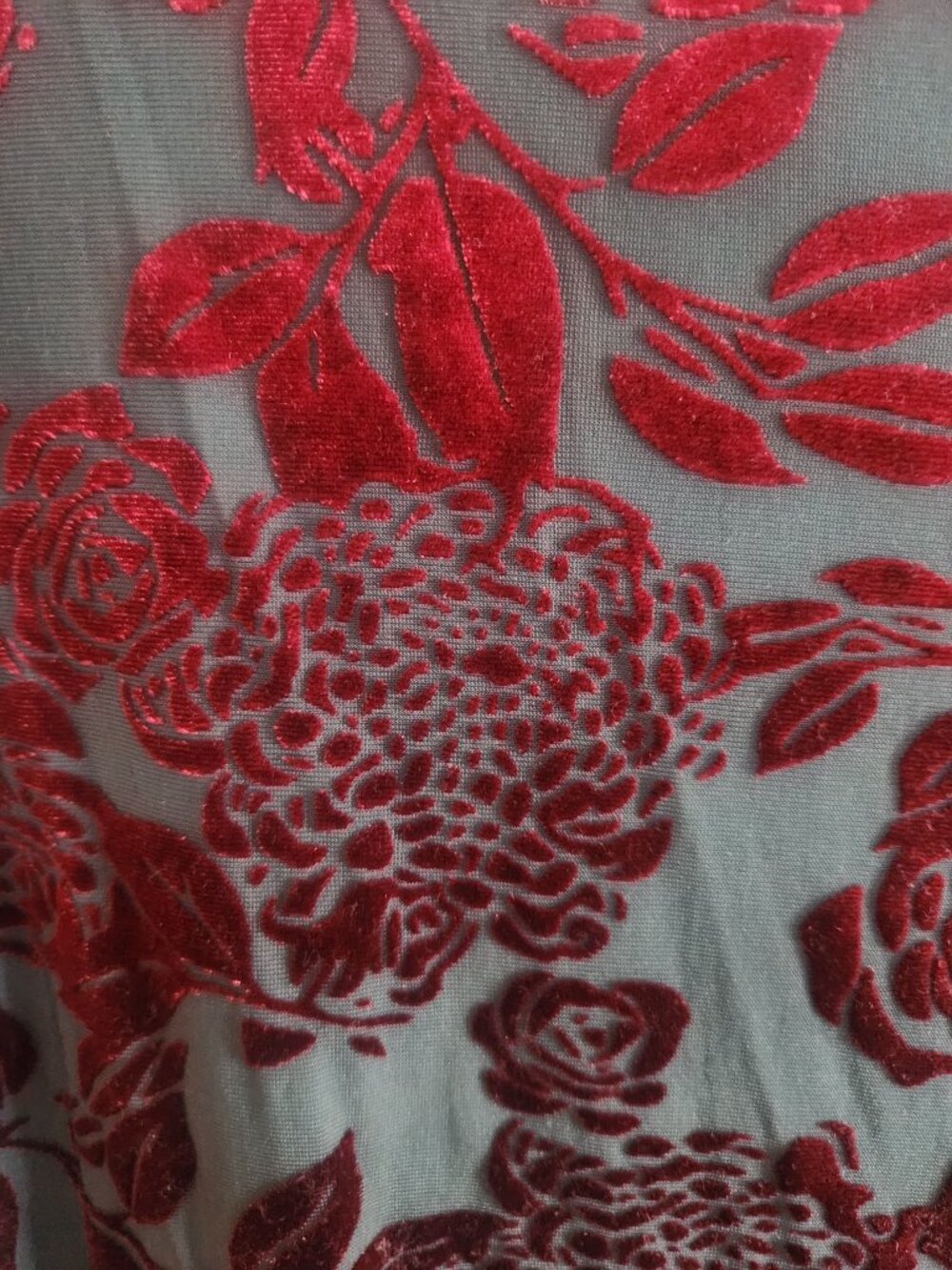 Anthropologie mesh velvet Top - Picture 7 of 9